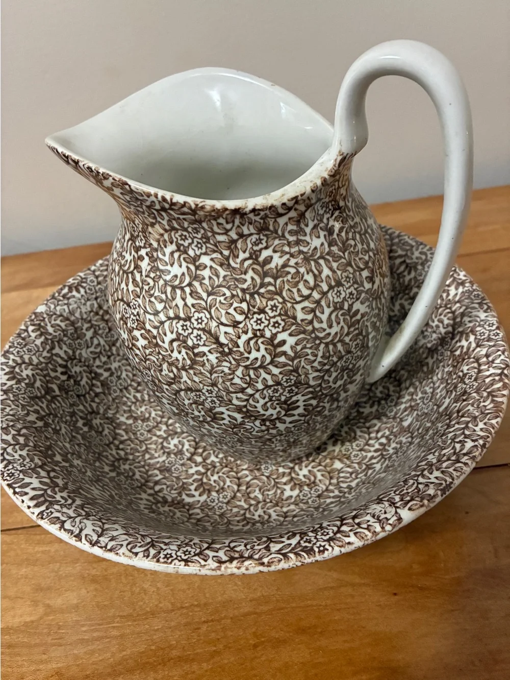 Vintage Pitcher and wash bowl